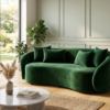 Sofá  Curvo de Diseño Orgánico | Confort Densidad 30 y Resortes